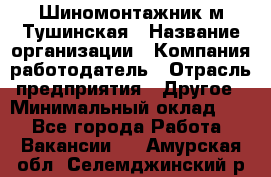 Шиномонтажник м.Тушинская › Название организации ­ Компания-работодатель › Отрасль предприятия ­ Другое › Минимальный оклад ­ 1 - Все города Работа » Вакансии   . Амурская обл.,Селемджинский р-н